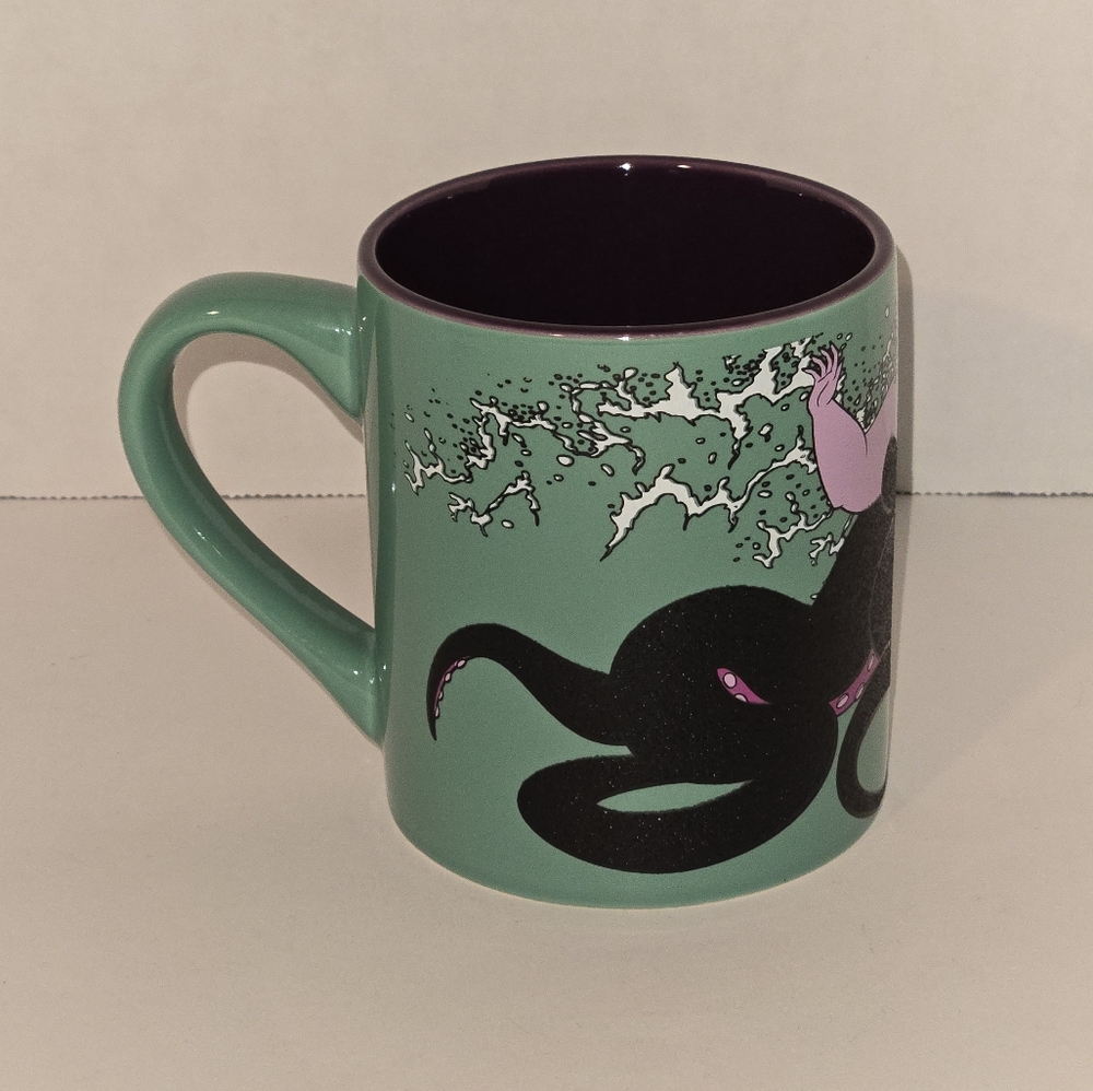 Disney "Little Mermaid" Ursula Mug with Purple, Green and Black Design 14 Oz - Picture 4 of 6